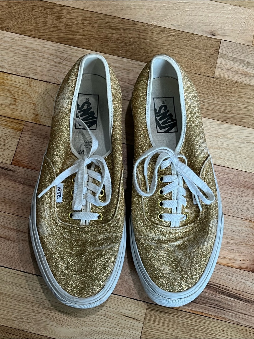 Vans Authentic Gold Glitter Low Top Sneakers  U.S. Men’s 8.5/ Women’s 10.